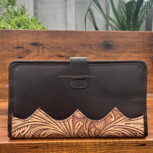 Nuevo bolso de mano de mujer de estilo occidental personalizado con detalles florales de cuero genuino y costura a mano - Product Image 5