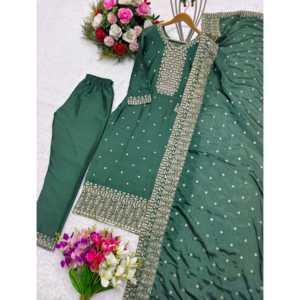 Top de fiesta hermosa para mujer con conjunto Dupatta elegante y elegante - Product Image 2