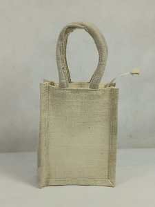 Sac fourre-tout en jute naturel écologique avec poche avant décorative en dentelle, réutilisable pour les courses, les cadeaux, les expositions et les mariages - Product Image 4