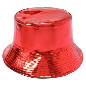 Sombrero de Pescador Unisex Negro, Impermeable, Reversible, Brillante, para Conciertos y Festivales - Product Image 4