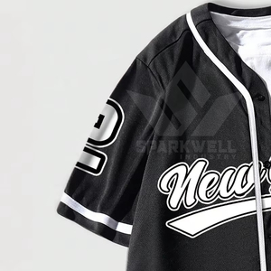 Maillot de baseball unisexe à manches courtes, motif éclaboussures colorées imprimé intégral, séchage rapide, polyester, coupe régulière pour adulte, vêtement de sport - Product Image 6