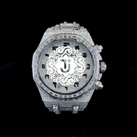 Montre mécanique de luxe en or rose sertie de diamants Moissanite, mouvement ETA, date automatique, 41 mm, idéale pour les soirées - Grande Vente