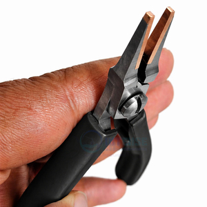 Flat Nose Pliers Copper Jaw Jewelry Tool Lindstrom Style Black Handle Non Marking for <b>Wire</b> Work DIY <b>Craft</b> Professionals - Product Image 4