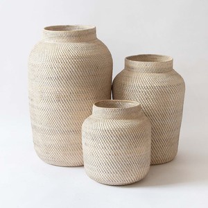 Combo <b>gold</b> rattan flower <b>vase</b> various sizes hand weave table & floor <b>vases</b> Vietnam producer - Product Image 3