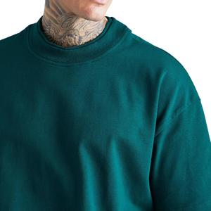 T-shirt Homme Oversize Cropped Coupe Boxy Haute Qualité 300 Grammes Personnalisé 100% Coton Épaules Tombantes Style Décontracté - Product Image 2