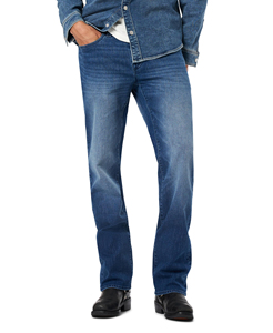 Men's Vintage Straight Leg Medium Wash <b>Denim</b> Jeans Mid Waist Regular Fit Cotton Casual Style Winter Autumn Wear - Product Image 6