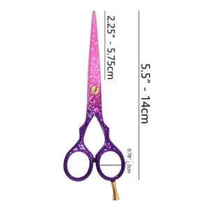Nouvelles ciseaux de coiffure professionnelles, ciseaux de barbier personnalisés, manche en caoutchouc durable, ciseaux de coupe de cheveux - Product Image 2