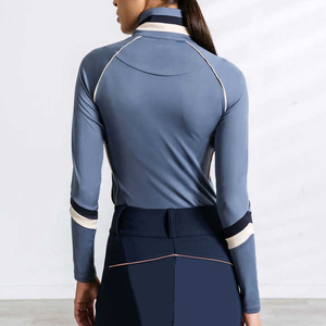 Col montant, fermeture éclair quart de tour, respirant, séchage rapide, polyester-coton, sous-vêtements de sport équestre de luxe pour femme, commande en gros - Product Image 5