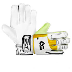 Gants de gardien de but de football en latex hybride blanc et jaune, en cuir, respirants, légers, pour match et entraînement - Product Image 3
