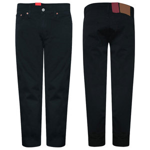 Mens Classic Black Denim Jeans Straight Leg Regular Fit Cotton Pants Five Pocket Casual Trousers For Daily Wear - Product Image 2