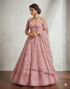 Tela de red con bordado artesanal Gemini: esta tela de red premium presenta un bordado intrincado de alta densidad que combina delicadamente los detalles. - Product Image 6