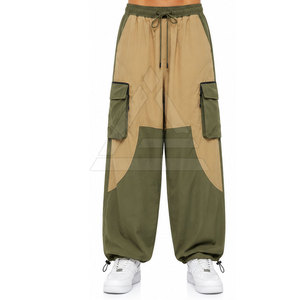Pantalones de Paracaídas para Hombre con Corte Holgado, Puños Ajustables, Tela Ligera y Bolsillos Laterales para Moda Urbana - Product Image 3