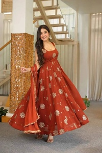 Exclusive Traditional Ladies <b>Fancy</b> Indian and Pakistani Anarkali Salwar <b>Suit</b> Available at Best Price From Indian Exporter - Product Image 2