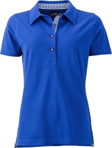 Camiseta polo deportiva para mujer, de malla transpirable, ligera, con ribete en contraste de diseño, top deportivo moderno y a la moda. - Product Image 1