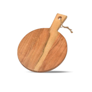Planche à découper en bois d'acacia occidental avec poignée, planche à pizza, 100% écologique - Product Image 2