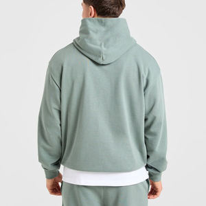 Sweat à capuche oversize léger pour homme 2025, en coton, avec broderie personnalisée, style décontracté - Product Image 3