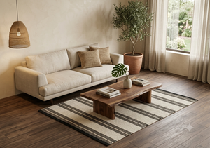 Floral Handmade Outdoor <b>Rug</b> Rectangle PTM-528 Non-Slip Flat Weave Modern Design Home & Picnic Use - Product Image 3