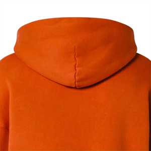 Sudadera con Capucha y Cremallera para Hombre, Talla Grande, Color Naranja Sólido, 100% Algodón Felpa, Diseño Casual con Bolsillos, Ecológica - Product Image 2