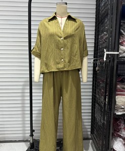 Camisa de Manga Corta para Mujer, Cuello Camisero, Color Sólido, Corte Holgado, Estilo Casual, Popelina, Todas las Temporadas, 100% Algodón - Product Image 6