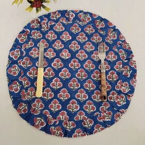 Napperon jetable moderne réversible imprimé floral 100% coton Table à manger élégante réutilisable maison cuisine mariage - Product Image 1