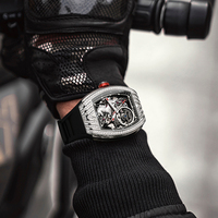 Montres mécaniques automatiques de luxe pour hommes I&W Carnival, boîtier entièrement pavé de diamants, résistantes à l'eau