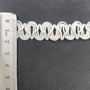 Ribete de Encaje Trenzado Ecológico a Rayas, Hecho a Máquina, 100% Poliéster, para Decoración de Prendas y Bolsos (Estilo de Lujo) - Product Image 3