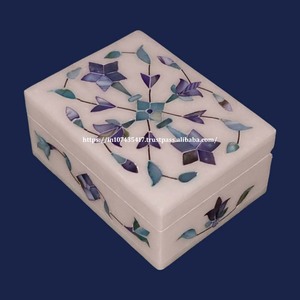 Nouvelle Arrivée 2026 – Boîtes à Bijoux en Marbre Bleu à Prix Réduit, Petite Taille 3 x 2, Incrustation de Nacre Bleue, Élégantes Boîtes Cadeaux 7,5 x 5 - Product Image 4
