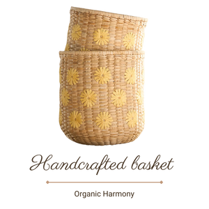 Dai Ngan Dzung <b>Bathroom</b> Storage Vintage Round Seagrass <b>Basket</b> Foldable Woven Three-Layer Customizable Capacity 50x40x30cm - Product Image 2