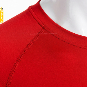 SAMAVIA <b>Men's</b> Red Customizable MMA Rash Guard <b>Compression</b> Breathable 220g Quick Dry Full Sleeve Spandex/Polyester Activewear - Product Image 4