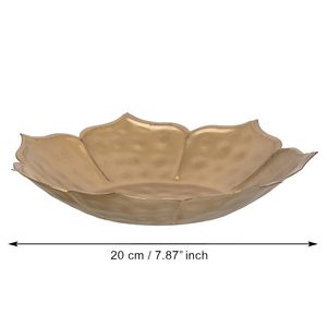 Cuenco Urli Taj Hecho a Mano, Decoración Puja, Loto, Metal de Latón Duradero para el Hogar, Uso Interior, Diwali, Flores Flotantes en Agua, Diya, Moderno - Product Image 4