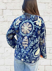 Elegant Suzani <b>Blazer</b> Handcrafted Embroidered Jacket Ethnic Fusion Wear for Modern Women - Product Image 5