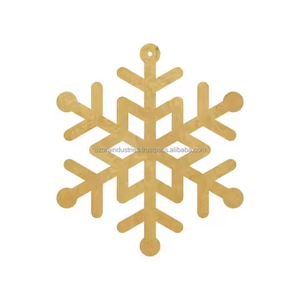 Decoración colgante navideña perforada de latón antiguo Decoración navideña de latón vintage - Product Image 3