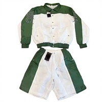 Ensemble de survêtement unisexe coupe-vent écologique en polyester/nylon, grande taille, imperméable, col roulé, respirant, coupe-vent, printemps