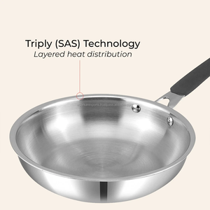 Ensemble de casseroles en acier inoxydable indien de qualité export, 5 pièces, design européen, compatible four, ustensiles avec couvercle, sans rouille, SS306, fournisseur pour - Product Image 2