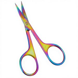 กรรไกรตัดเล็บสแตนเลส ปลายแหลม ดีไซน์สวยงาม สีรุ้ง นานาชาติ สำหรับดูแลหนังกำพร้า เป็นมิตรต่อสิ่งแวดล้อม สำหรับคนถนัดขวา - Product Image 1