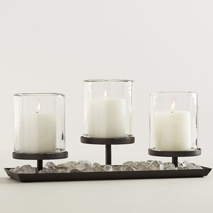 Wholesale New Design Iron Rod Rectangle Frame <b>Tea</b> Light Candle Holder Home Decoration Table <b>Stand</b> Black - Product Image 5