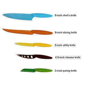 KS1217 Elegante Set di 6 Coltelli Neri con Blocco e Rivestimento Antiaderente - Product Image 5