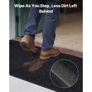 Tapis de porte d'entrée de qualité commerciale 5 x 3 pieds, tapis industriel rayé élégant avec support en PVC robuste pour une utilisation intérieure et extérieure - Product Image 5