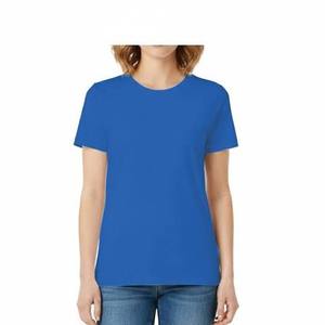 Camiseta Duradera de Manga Corta con Cuello Redondo para Mujer, 100% Algodón, Transpirable, con Logotipo Personalizado, Tejido de Punto de 180g - Product Image 1