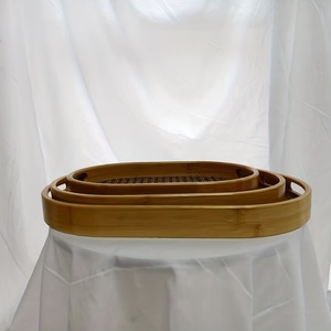 Plateau de rangement et de service élégant avec motif tissé, bords lisses, poignées faciles à saisir, parfait pour les collations, le thé, la décoration et l'usage quotidien. - Product Image 3