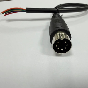 สายไฟ DC 2464 22AWG 6 แกน สีดำ ยาว 300 มม. 300V แบบเชื่อมต่อตรง DIN 5 พิน สายไฟสำหรับจ่ายไฟ - Product Image 2