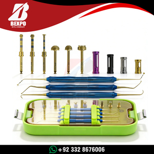 ชุดเครื่องมือทันตกรรมสำหรับการยกซินัสแบบขั้นสูง พร้อมอุปกรณ์หยุดดอกสว่านสำหรับการปลูกถ่ายรากฟันเทียม และเครื่องมือยกซินัส สำหรับงานอุดฟันด้วยวัสดุคอมโพสิต และขัดฟัน - Product Image 2