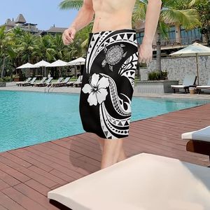 Pareo de Playa para Hombre, Diseño Tradicional con Estampado Digital, Poliéster, Falda Envolvente, Traje de Baño, Atuendo para Vacaciones - Product Image 3