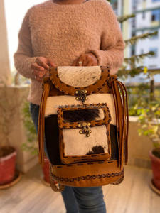 Nouveau design de sac à dos vintage en cuir véritable pleine fleur sac en cuir de vachette véritable sac d'étudiant de voyage de luxe sacs à dos pour unisexe - Product Image 4