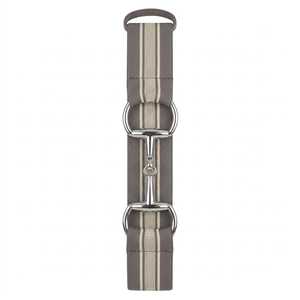 ALEXANDRIA INDUSTRIES 2026 Cinturón Casual de Tela de Algodón Gris con Hebilla Doble Plateada de 4.0cm de Ancho - Product Image 1