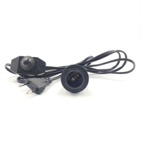 Douille E14 avec interrupteur, support de lampe en PVC, prise UE, accessoires pour lustre et lampe de table, cordon et câble