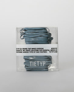 Élastiques à cheveux TIETYP, bandeaux en caoutchouc élastique, couleur unie, minimaliste, moderne, usage quotidien, pour femmes, emballage en carton, fabriqué en Corée - Product Image 1