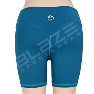 Blaze Fight Wear Short de motard taille haute personnalisé OEM pour femmes séchage rapide Anti-UV taille moyenne Yoga course à pied taille élastique Leggings de yoga - Product Image 3