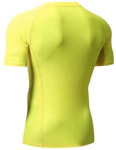 เสื้อแรชการ์ดแบบสั่งทำพิเศษ OEM สำหรับทุกเพศ ป้องกันรังสียูวี ตัดเย็บแบบ Flatlock ผ้าโพลีเอสเตอร์รัดรูป ขายส่ง OEM - Product Image 4