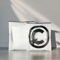 Sacs à fermeture éclair en CPE biodégradable, imperméables et réutilisables, avec motif imprimé givré, pour l'emballage de serviettes, vêtements et sous-vêtements